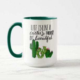 Mug de cactus illustré