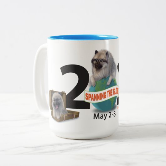 Mug de café à deux tons 17 oz (Devant gauche)