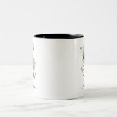 Mug de café à deux tons avec initiale florale en o (Centre)