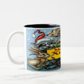 Mug de café à deux tons de Noël animal (Gauche)