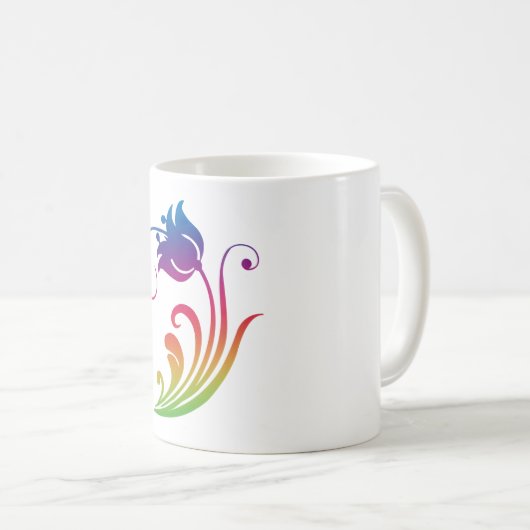 Mug de café à fleurs (Devant droit)