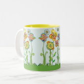 Mug de café à fleurs (Devant gauche)