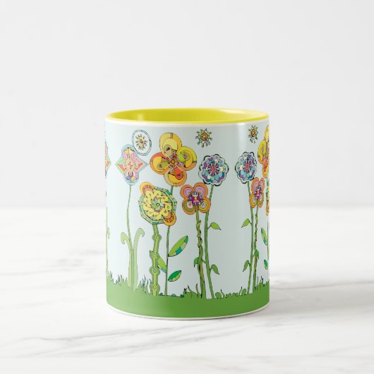 Mug de café à fleurs (Centre)