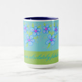 Mug de café à fleurs bleues (Centre)
