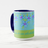 Mug de café à fleurs bleues (Devant gauche)