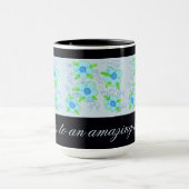 Mug de café à fleurs bleues (Centre)