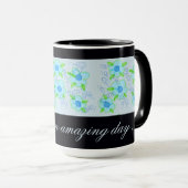 Mug de café à fleurs bleues (Devant droit)
