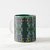 Mug de café à fleurs du concepteur (Devant gauche)