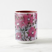 Mug de café à fleurs magenta (Centre)