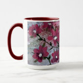 Mug de café à fleurs magenta (Gauche)