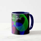 Mug de café à fusion géométrique multicolore (Devant droit)