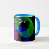 Mug de café à fusion géométrique multicolore (Devant droit)