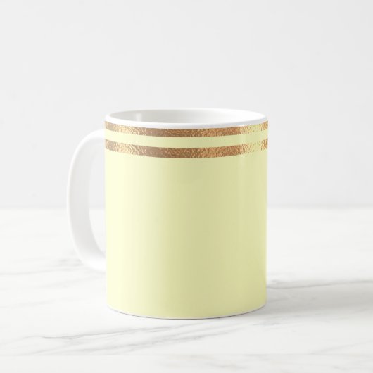 Mug de café à grains jaunes et dorés (Devant gauche)