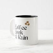 Mug de café à l'aquarelle noire et Brown (Devant gauche)