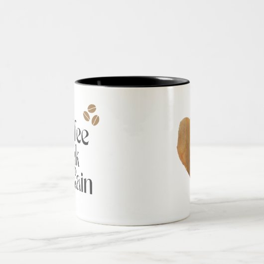 Mug de café à l'aquarelle noire et Brown (Centre)