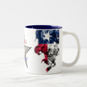 Mug de café à levage de Texas, fait par Dieu et sa