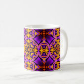 Mug de café à motif jaune violet (Devant droit)