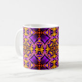 Mug de café à motif jaune violet (Devant gauche)