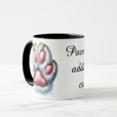 Mug de café à patte de chat drôle (Devant gauche)