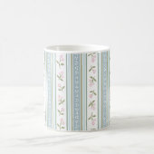 Mug de café à rayures florales Jardin mignon (Centre)