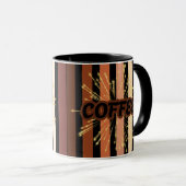 Mug de café à rayures multicolores (Devant droit)