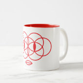 Mug de café à visage géométrique (Devant droit)