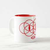 Mug de café à visage géométrique (Devant gauche)