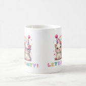 Mug de café Adorables bébés animaux blancs (Centre)