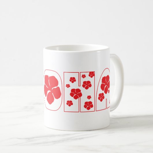 Mug de café Aloha (Devant droit)