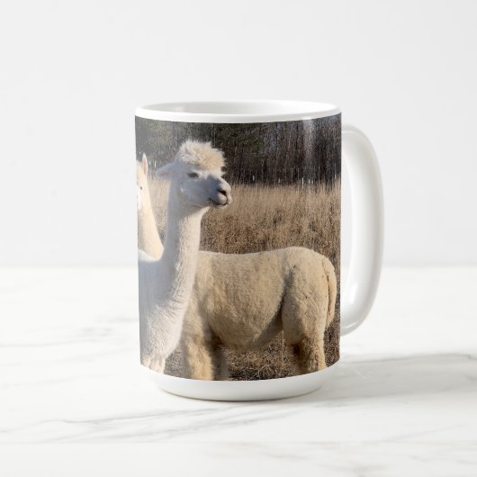 Mug de café - Alpacas Abby & Bailey (Devant droit)