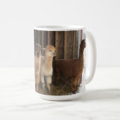 Mug de café - Alpacas dans la neige (Devant droit)