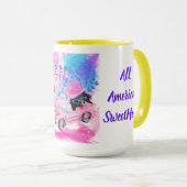 Mug de café amoureux américain (Devant droit)