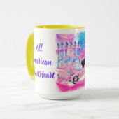 Mug de café amoureux américain (Devant gauche)