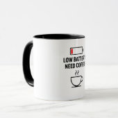 Mug de café amusant - Batterie basse, besoin de ca (Devant gauche)