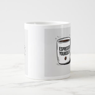 Mug de café amusant - Citation "Espresso Yourself"