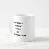 Mug de café amusant - Contemplation matinale (Devant gauche)
