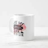 Mug de café amusant - Noir Comme Mon Soul Citation (Devant gauche)