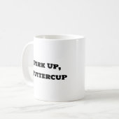 Mug de café amusant - Perk Up Buttercup (Devant gauche)