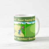 Mug de café amusant pour un golfeur (Devant droit)