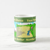 Mug de café amusant pour un golfeur (Centre)