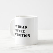 Mug de café amusant - Tête de pot de café (Devant gauche)