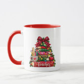 Mug de café Arbre de Noël Enseignant (Gauche)
