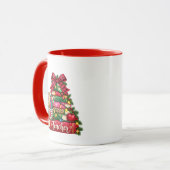 Mug de café Arbre de Noël Enseignant (Devant gauche)