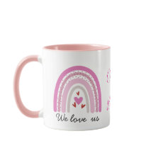 Mug de café arc-en-ciel personnalisé de la fierté 