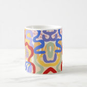 Mug de café artistique - Rouge, Bleu et Jaune (Centre)