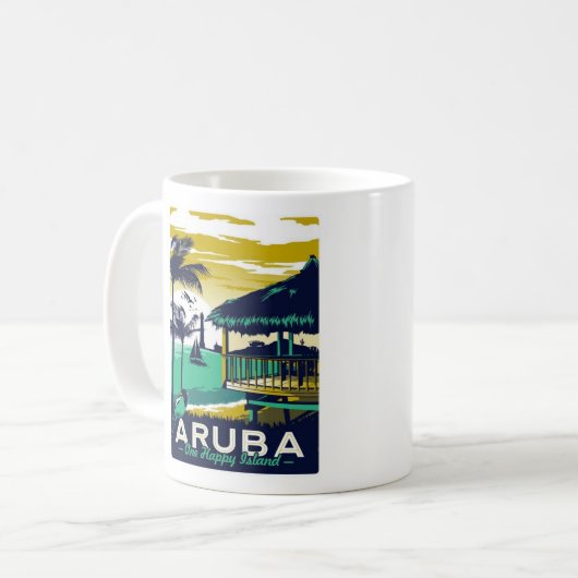 Mug de café Aruba - Taille 11oz (Devant gauche)