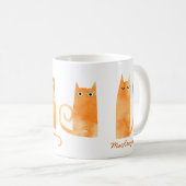 Mug de café au chat orange (Devant droit)