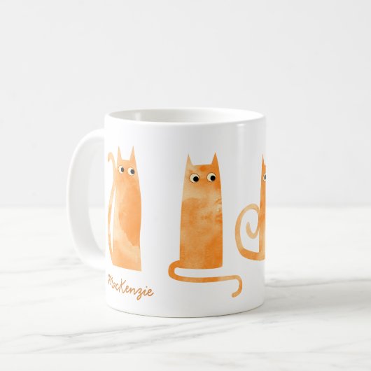 Mug de café au chat orange (Devant gauche)