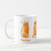 Mug de café au chat orange (Gauche)