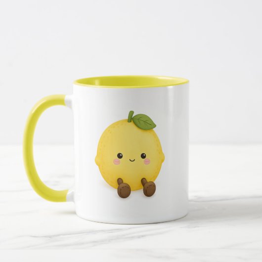 Mug de café au citron Kawaii Mignon (Gauche)